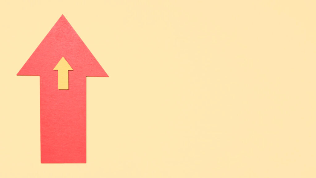 Minimalist graphic of layered arrows pointing up, visually representing the deceptive upward trajectory some debt relief options may appear to offer.